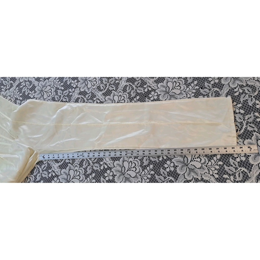 PrettyLittleThing Jumpsuit Size 6 Cream Satin Bandeau Corset Coquette Zip NWT - Picture 8 of 9